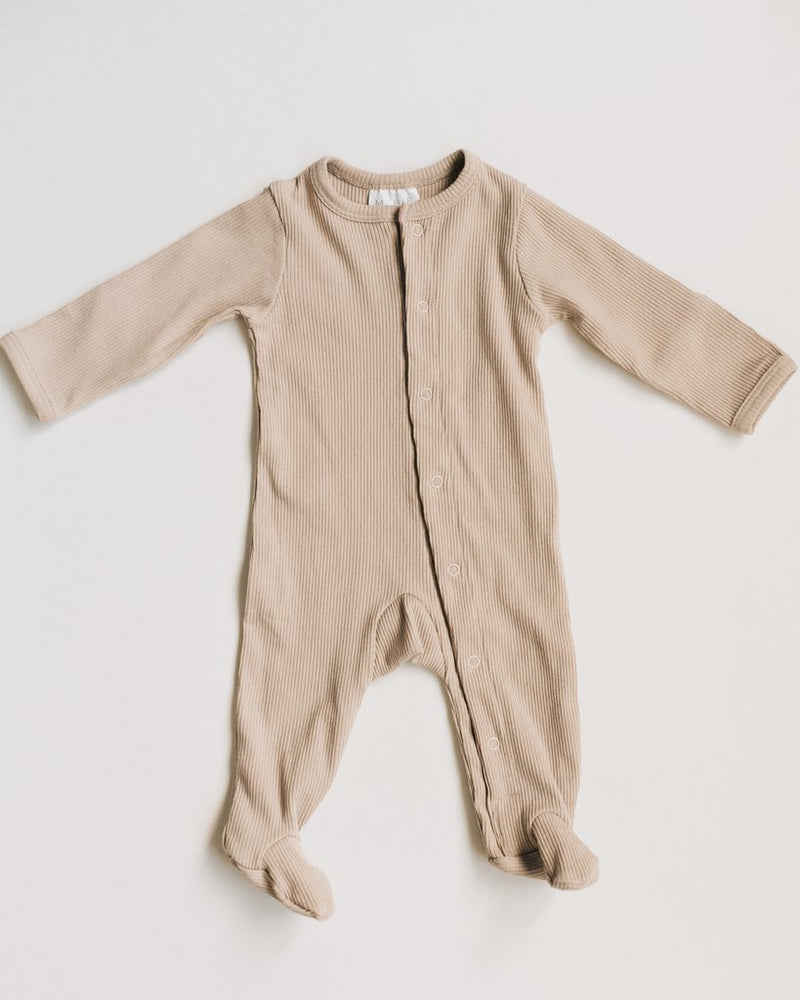 Sand Ribbed Footed One-piece