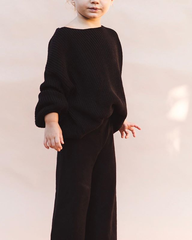 Oversize Chunky Knit Sweater | Black