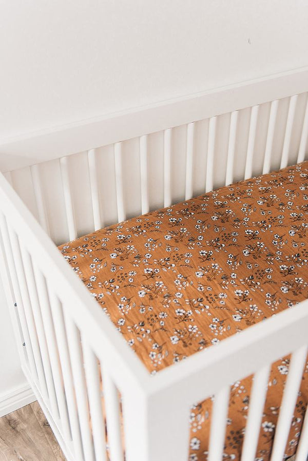 Vintage Floral Crib Sheet