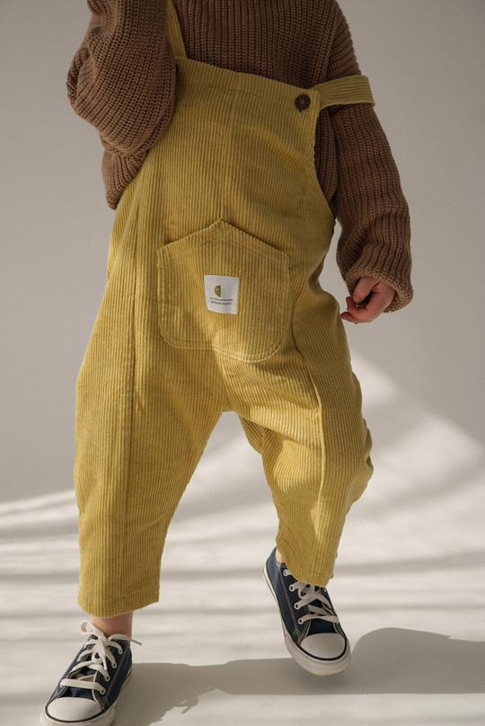 Corduroy Overall in Mustard