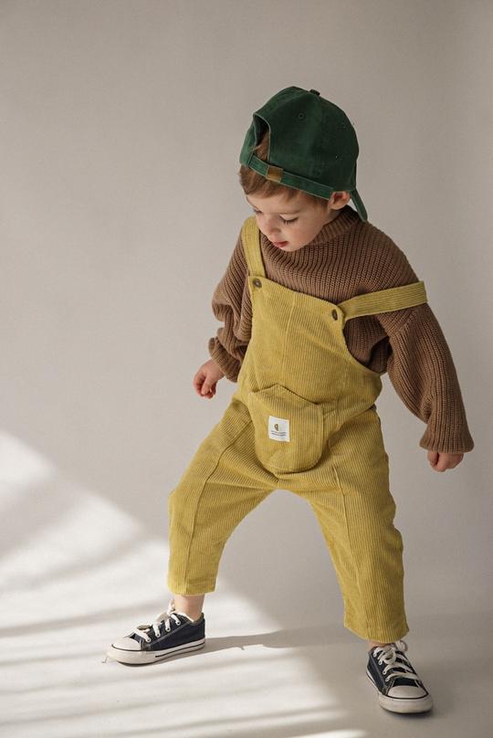 Corduroy Overall in Mustard