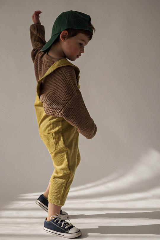 Corduroy Overall in Mustard