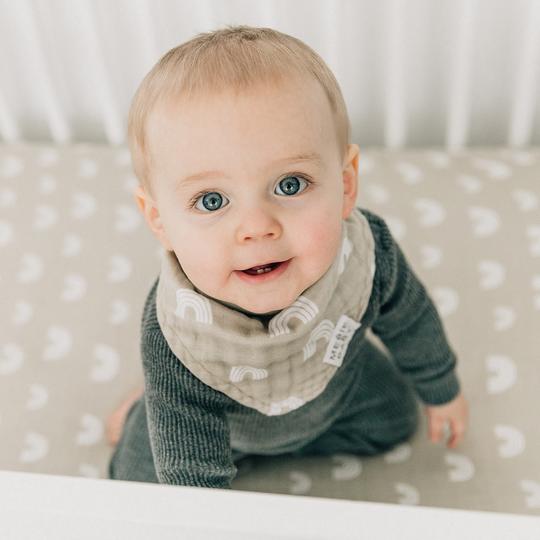 Sand Rainbow Muslin Crib Sheet