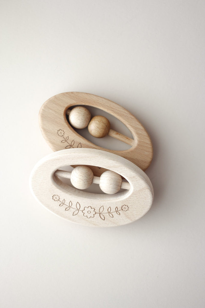Boho Wood Rattle + Toy