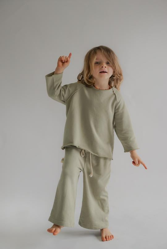 Terry Track Pant in Olive