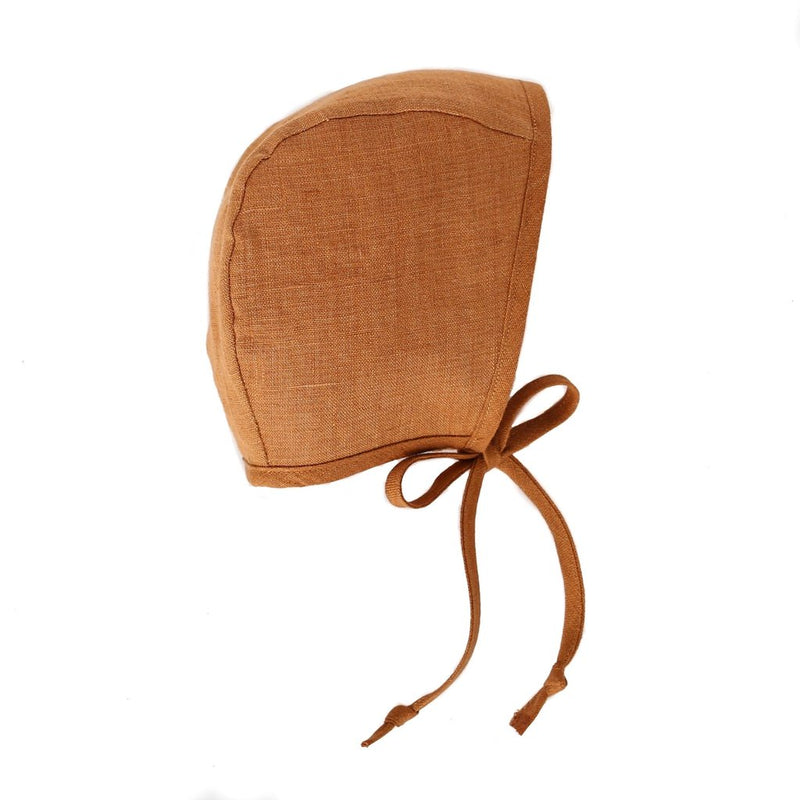 Rust Linen Bonnet