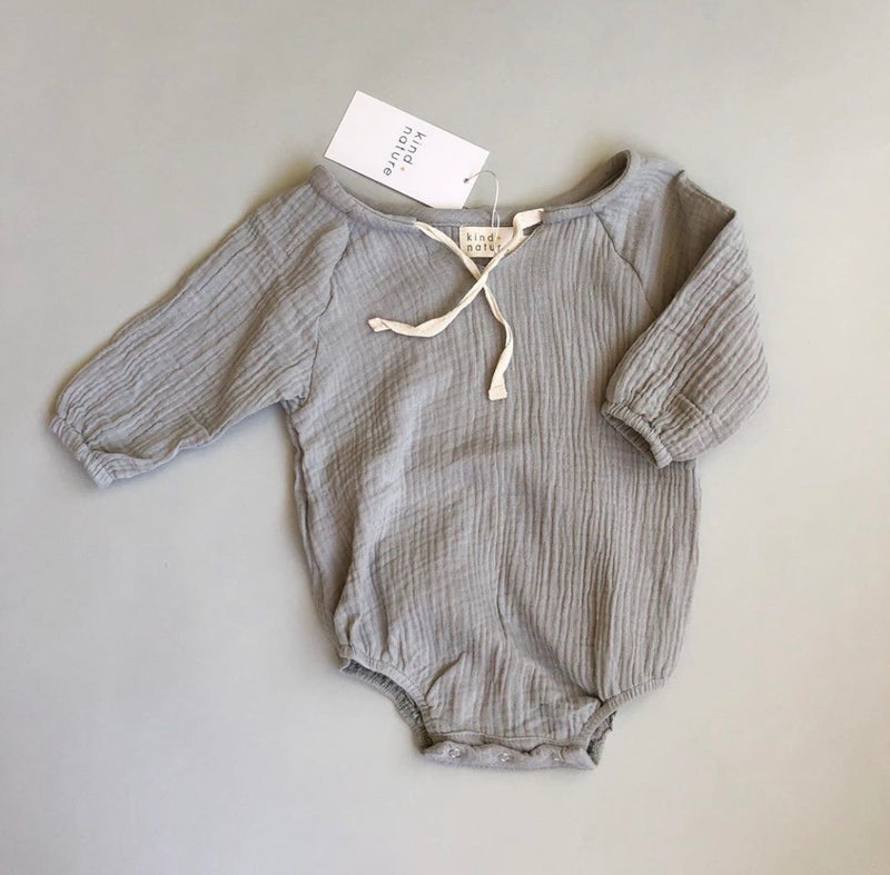 Bloom Muslin Cotton Romper in Sage