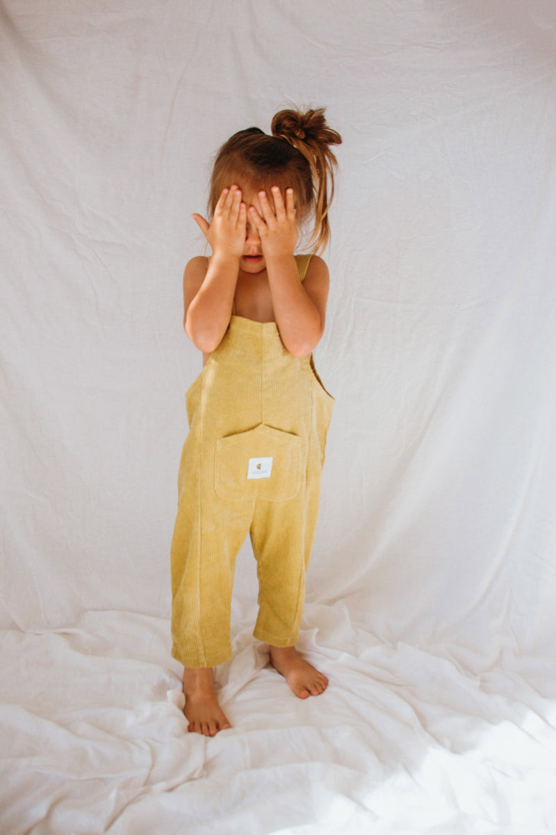 Corduroy Overall in Mustard