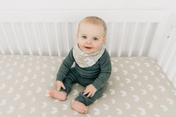 Sand Rainbow Muslin Crib Sheet